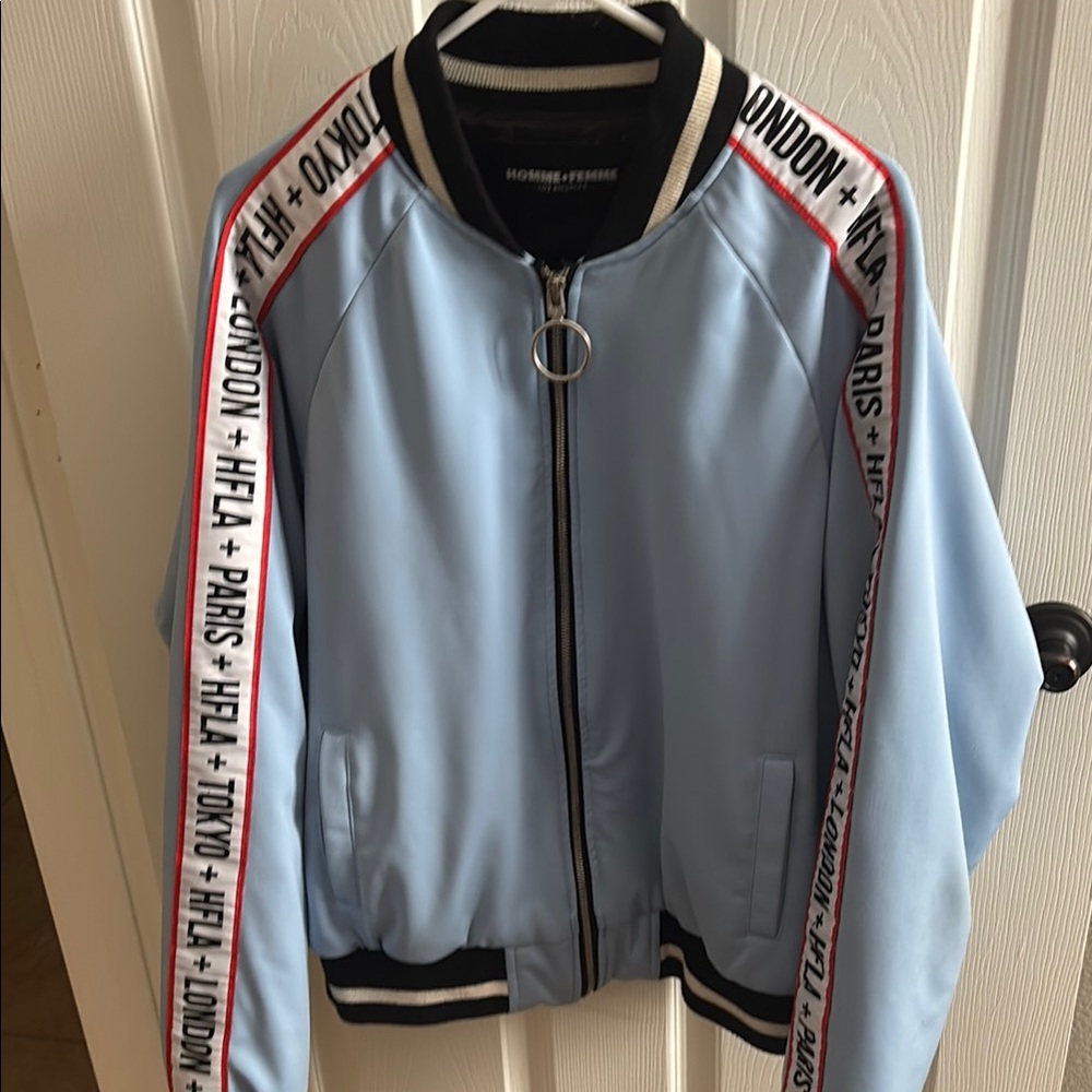 Homme + Femme Black Bomber Jacket